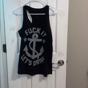 Black tank top.